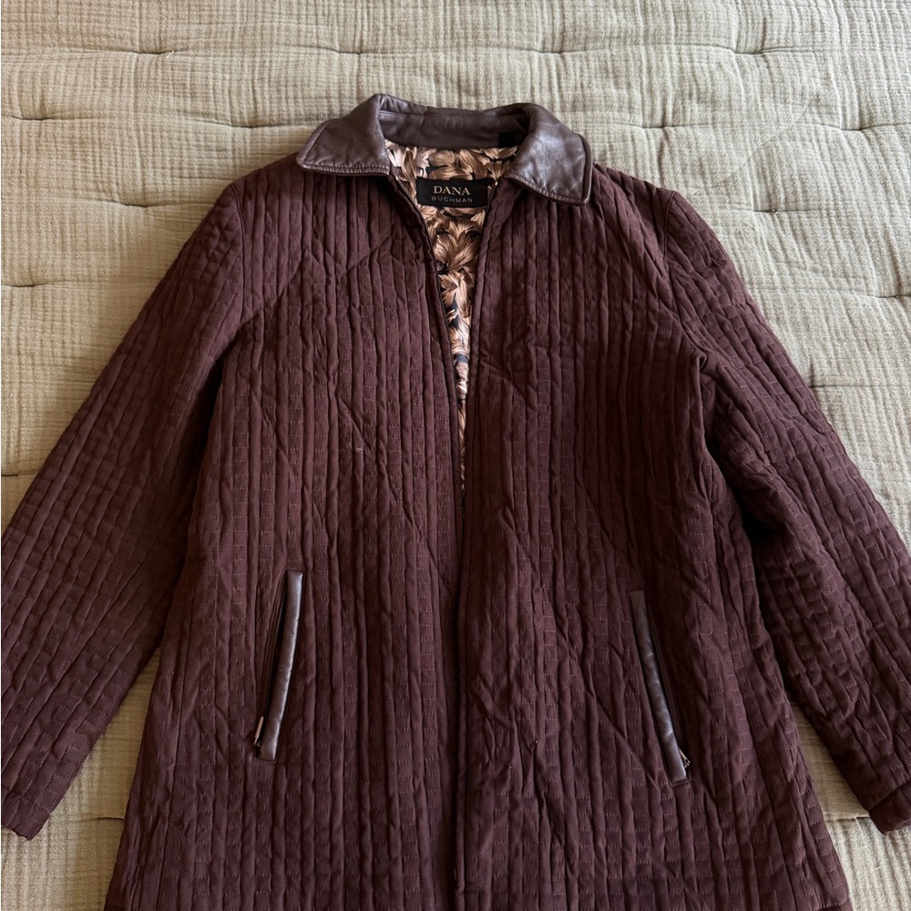 Dana Buchanan brown Quilted Women's suede Jacket